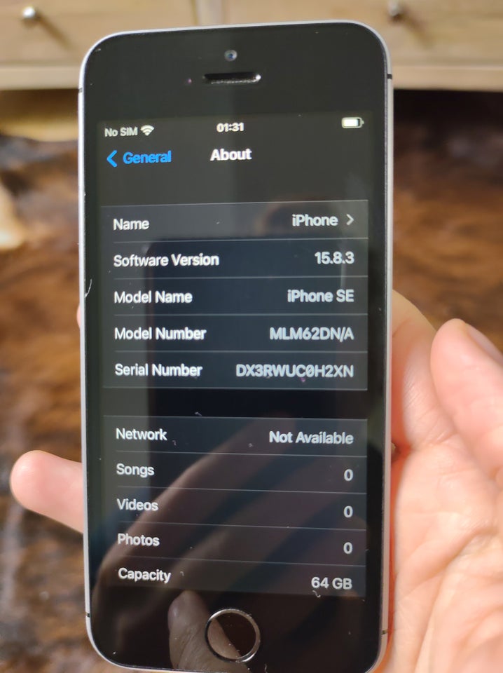 iPhone SE 1. generation, 64 GB, grå