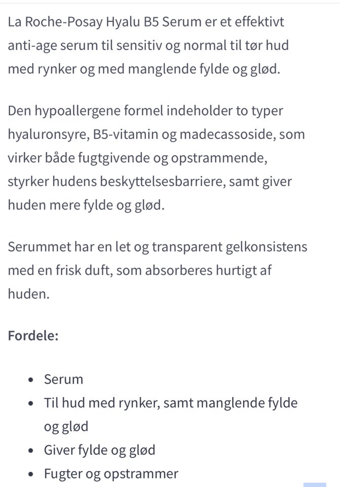 Ansigtsserum, Serum, LA