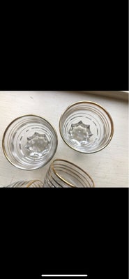 Glas 3 snaps glas med guldkant