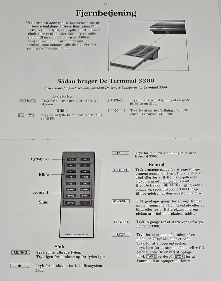 Terminal 3300, Bang  Olufsen,