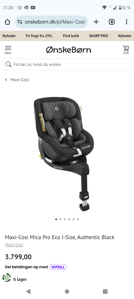 Autostol, op til 18 kg , Maxi Cosi