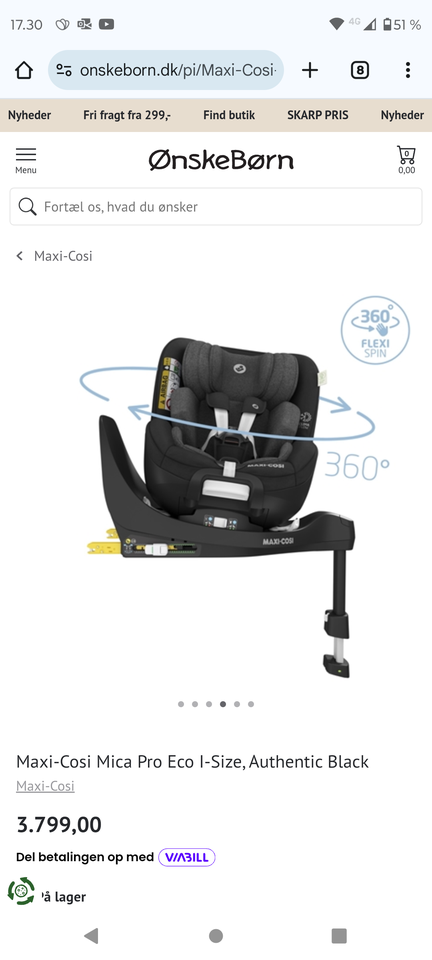 Autostol, op til 18 kg , Maxi Cosi