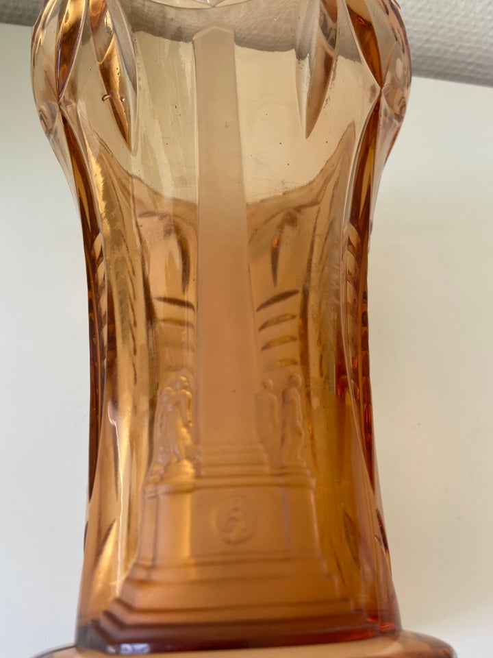 Glas Art deco vase med