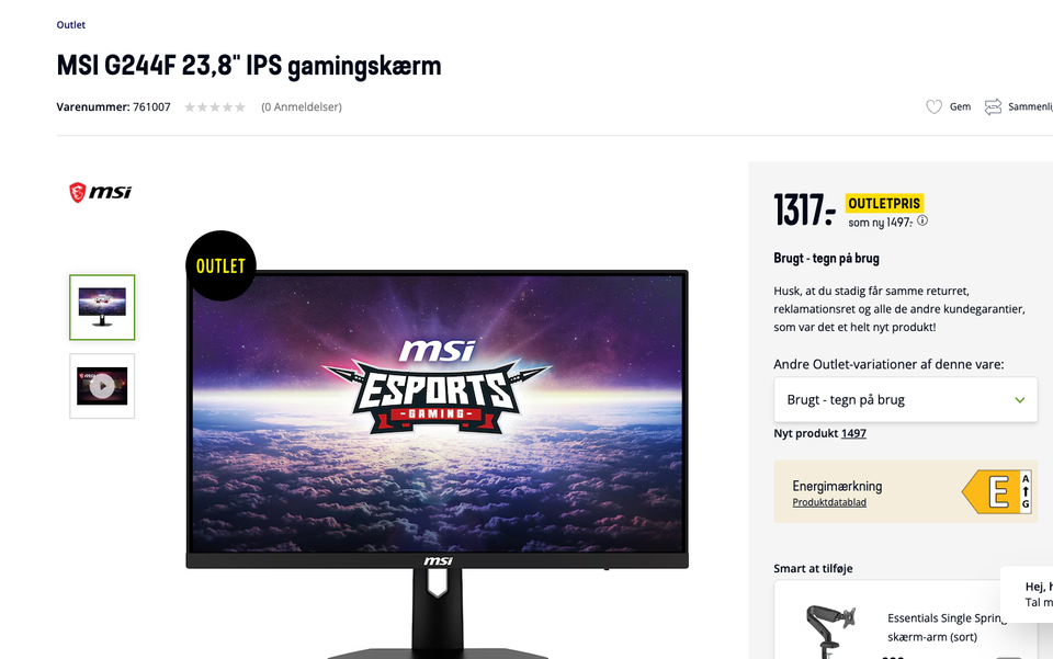 MSI, 24 tommer, Perfekt