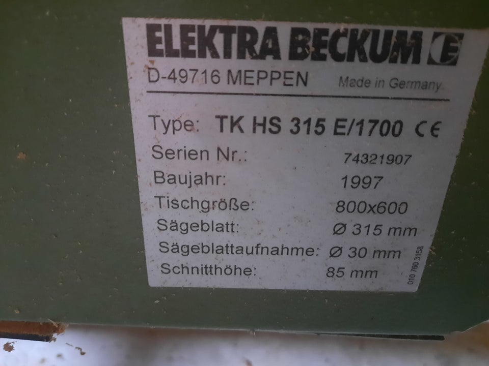 Bordrundsav, Elektra Beckum