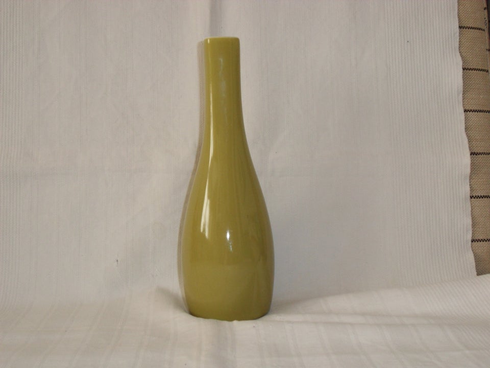 Vase, Vase, Olivengrøn vase. RETRO