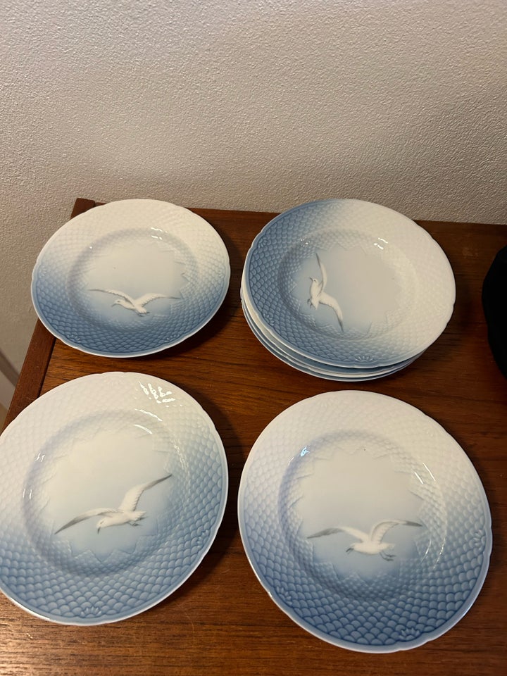 Porcelæn Måge Kagetallerken 