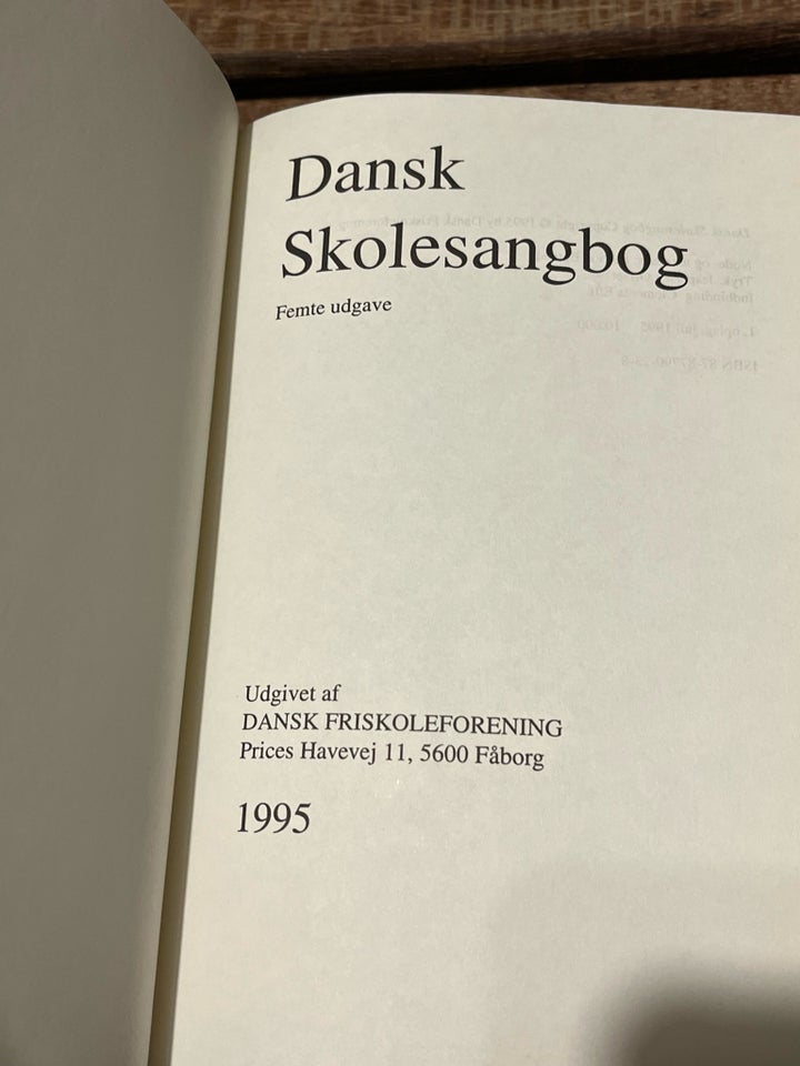 Dansk Skolesangbog, emne: musik