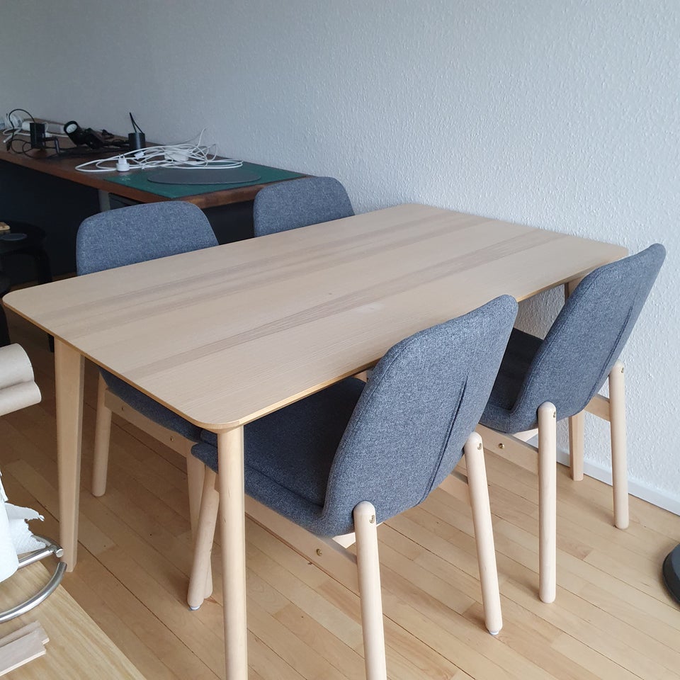 Spisebordsstol stof/bøg ikea