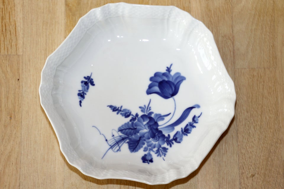 Porcelæn Kagefad Blå Blomst