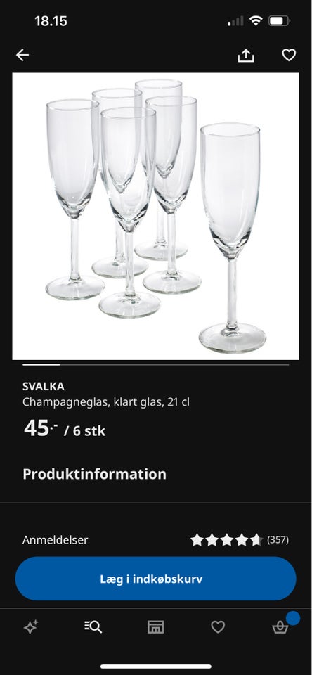 Glas, Champagne glas , Ikea