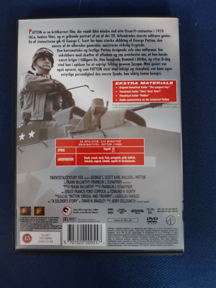 Pansergeneralen patton, DVD,