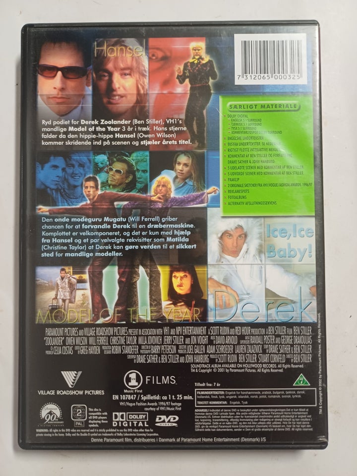 Zoolander, DVD, komedie