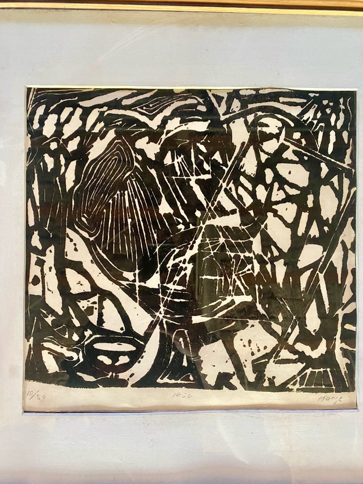 Linocut Karl Kaage motiv: Bl