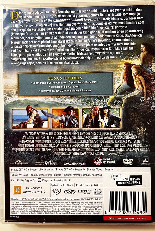 DVD, Pirates of the Caribbean