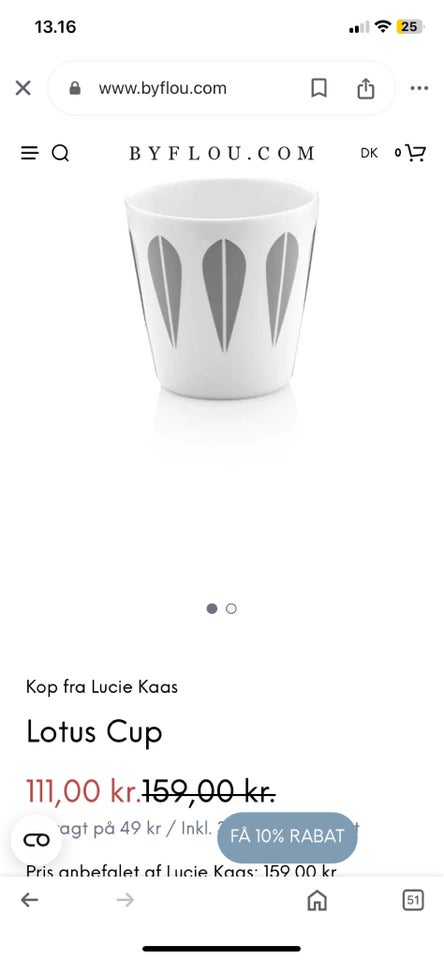 Porcelæn Kop Lucie Kaas