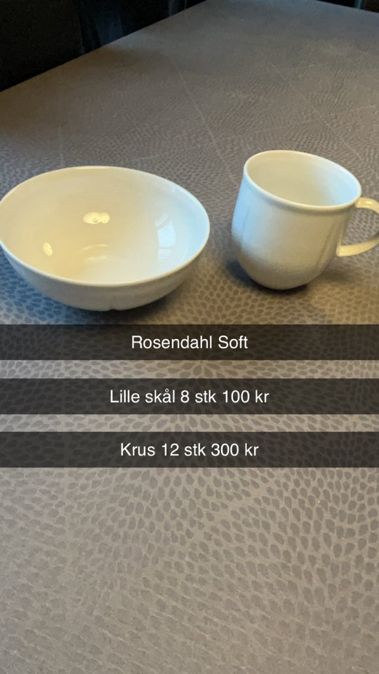 Porcelæn, Skål, kopper