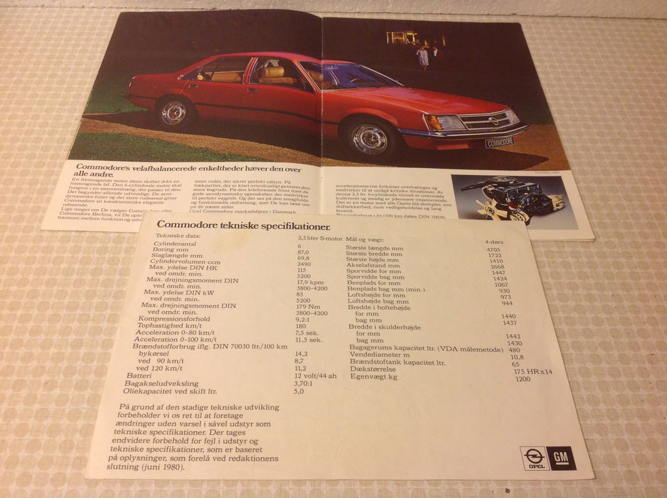 Opel Commodore C :År 1979-1980,