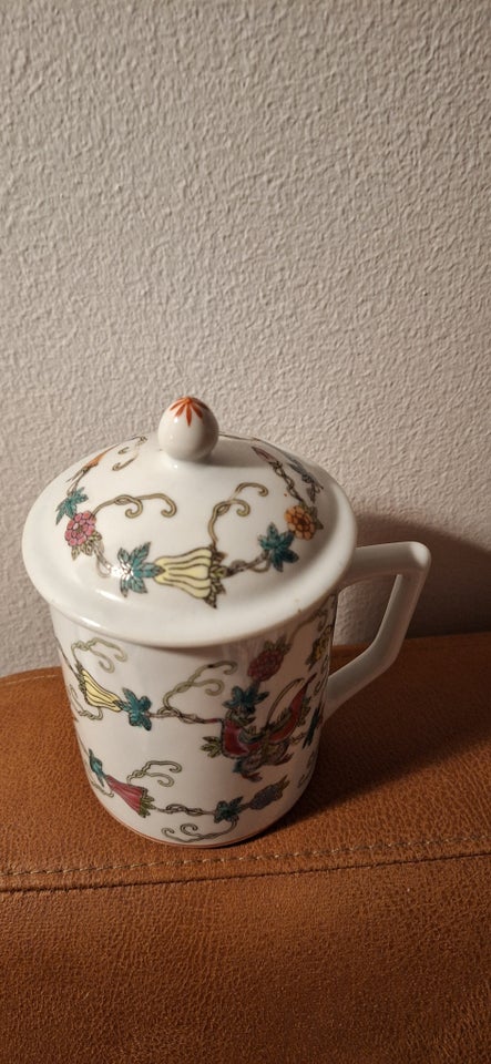 Porcelæn Krus med låg Jingdezhen