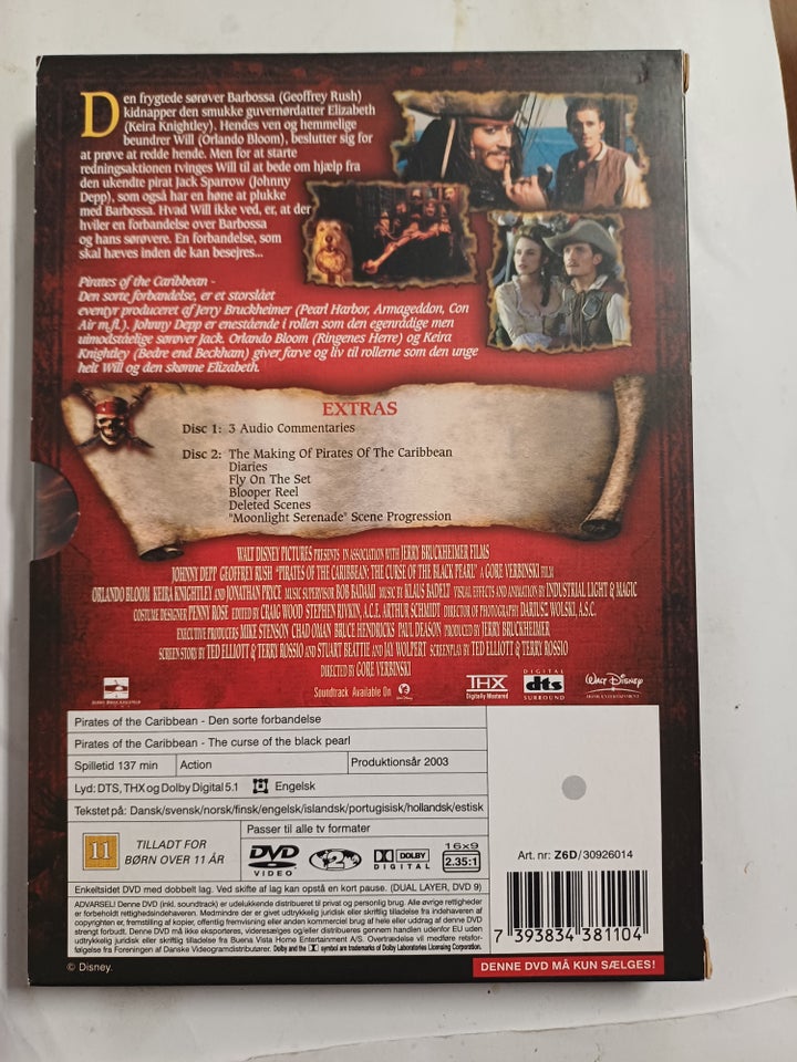 Pirates of the Caribbean, DVD,