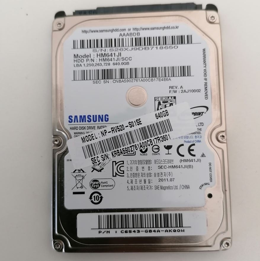 Samsung 640 GB Perfekt