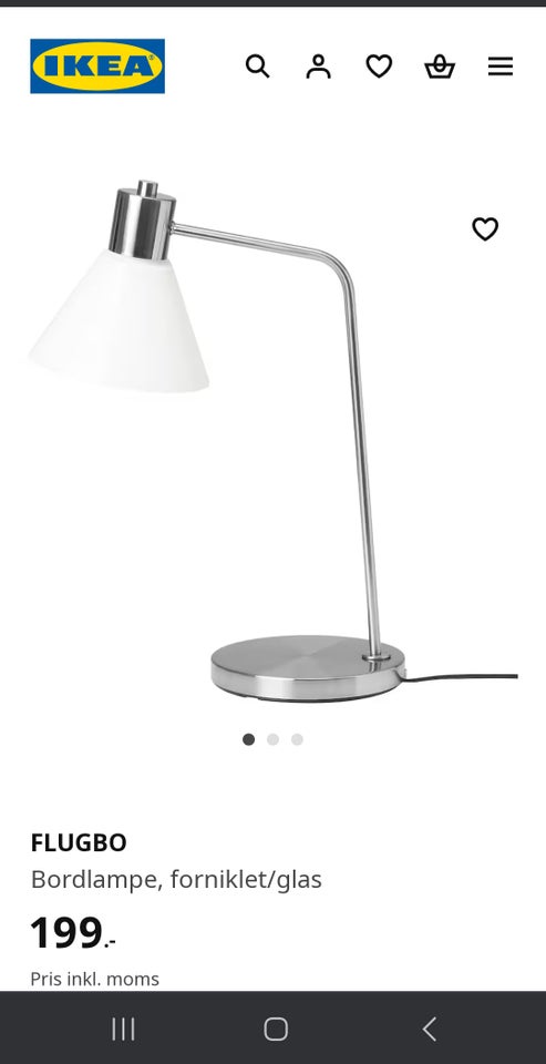 Skrivebordslampe Ikea Flugbo