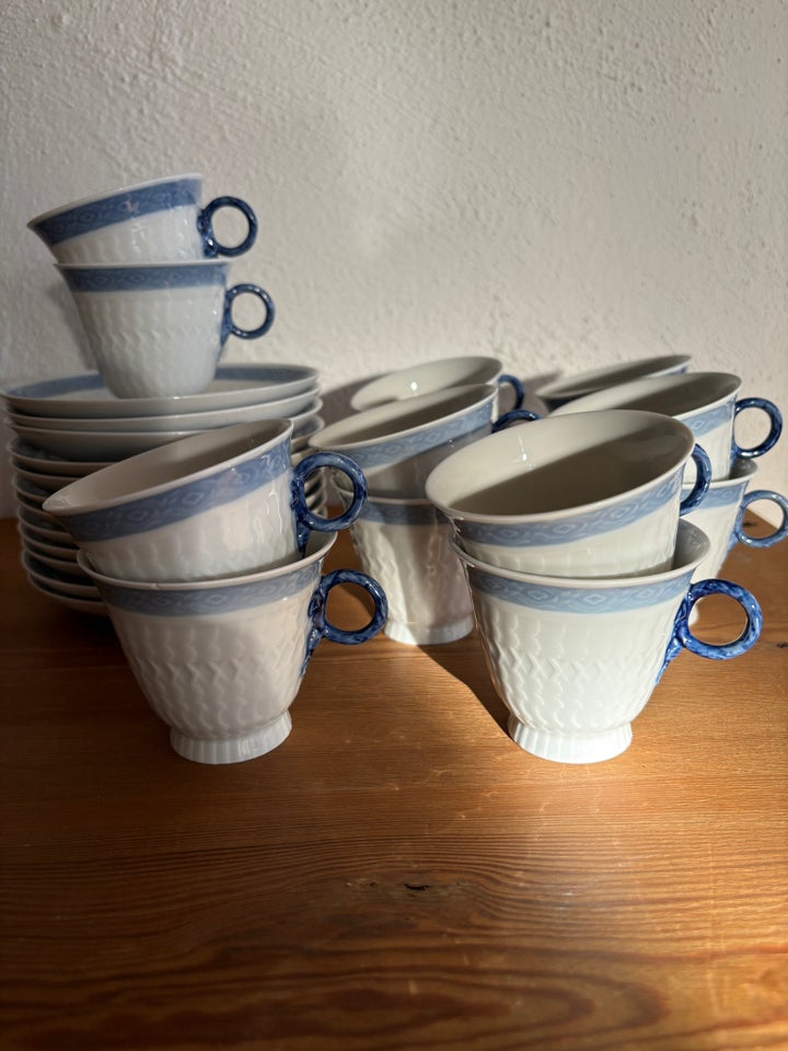 Porcelæn, Kaffekopper, Blå Vifte