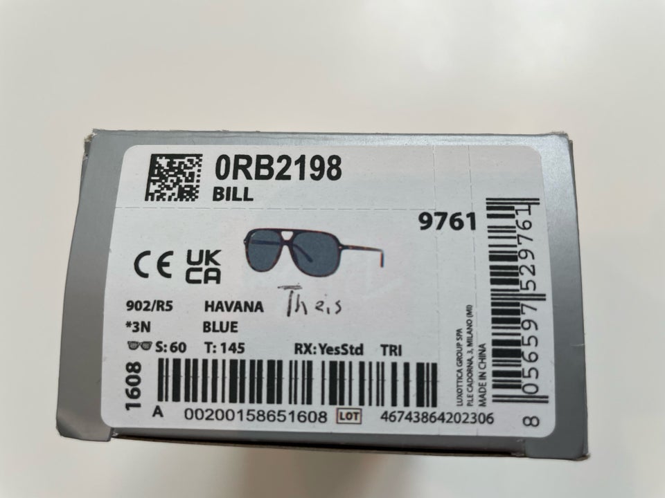 Solbriller herre, Rayban