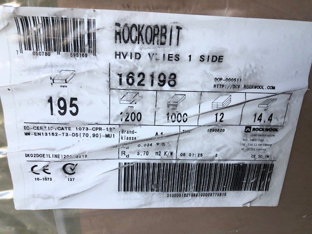 Rockorbit Batts Hvid 195mm