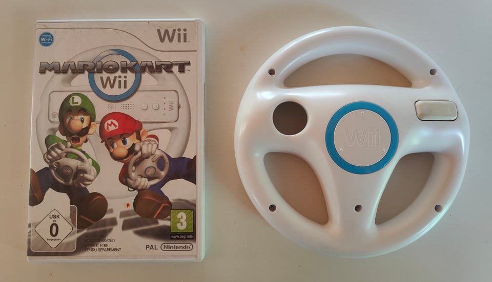 MarioKart + Originalt Wii rat,