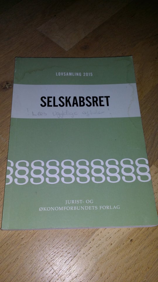 Lovsamling 2015, Selskabsret, Bo