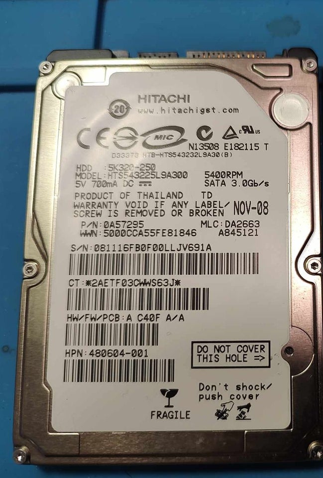 Hitachi, 250 GB, God