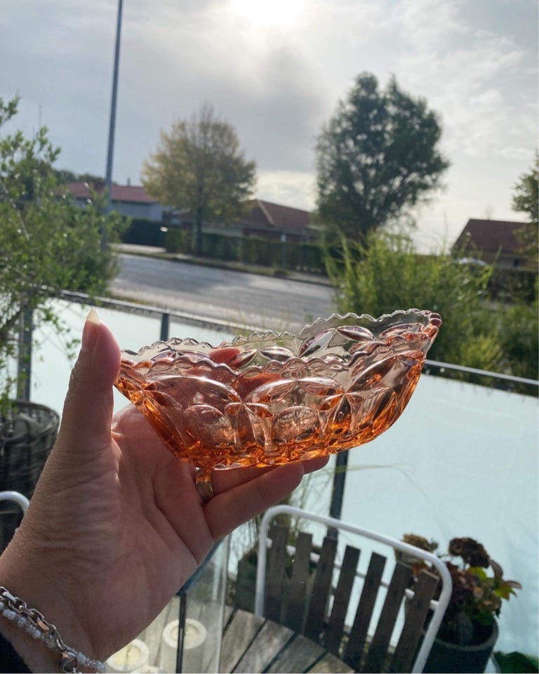 Glas Vintage Rosa skåle og kande