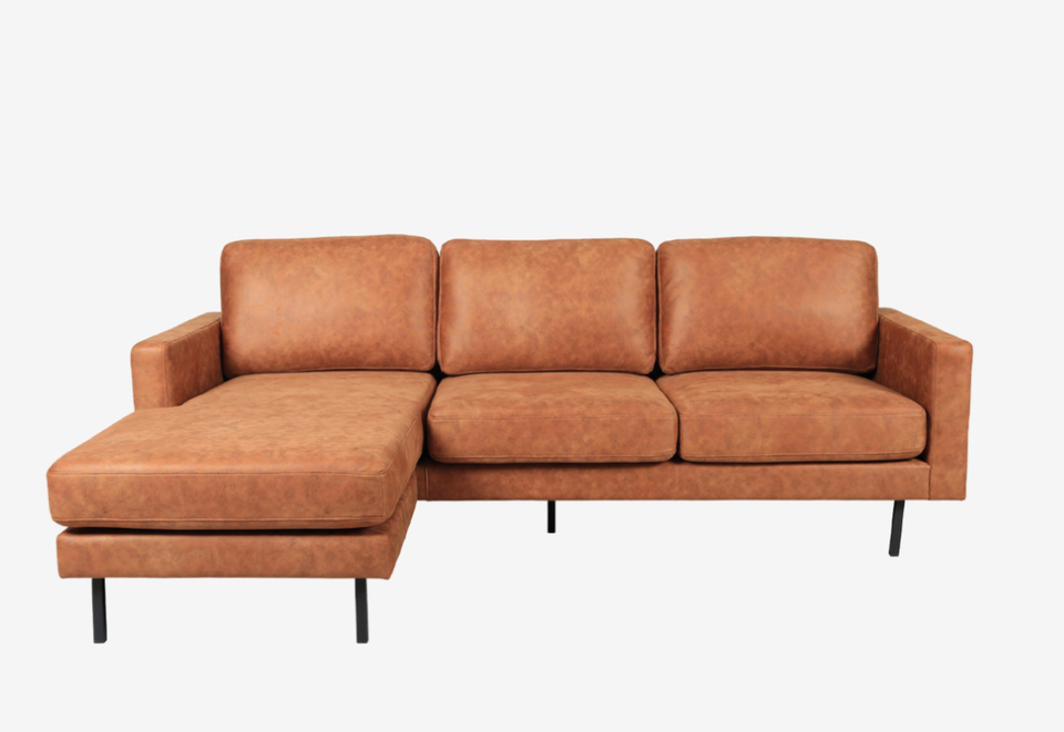 Sofa m/chaiselong, vendbar