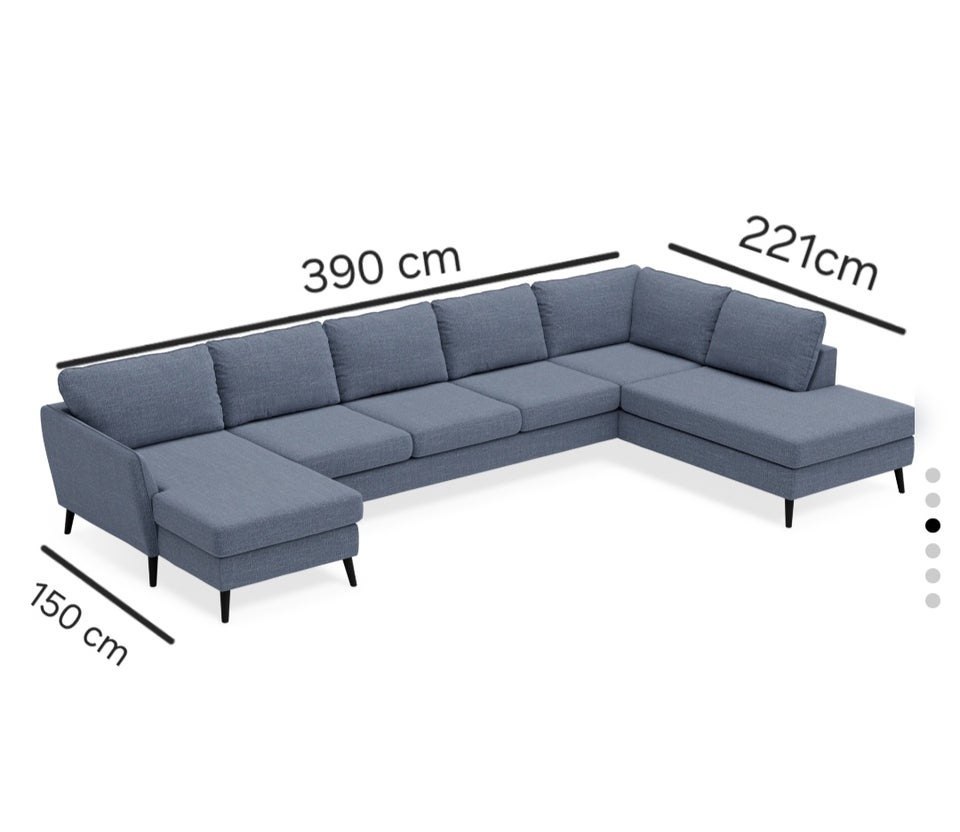 U-sofa polyester 6 pers