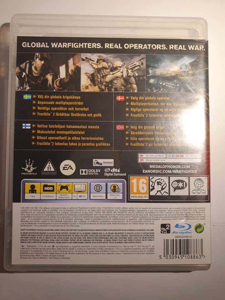 Medal Of Honor Warfighter PS3