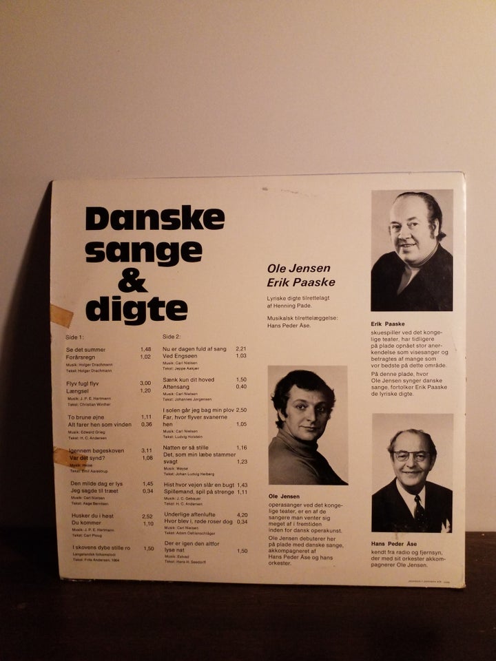 LP OLE JENSEN  ERIK PAASKE DANSKE