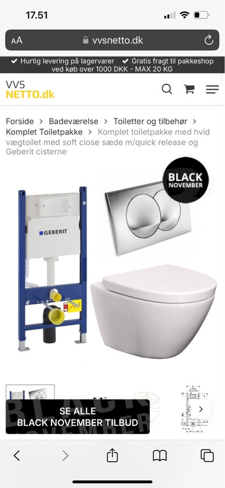 Toilet, Geberit med soft close