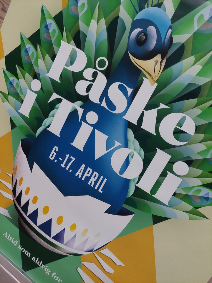 Plakat, motiv: Tivoli Påfugl, b: 62