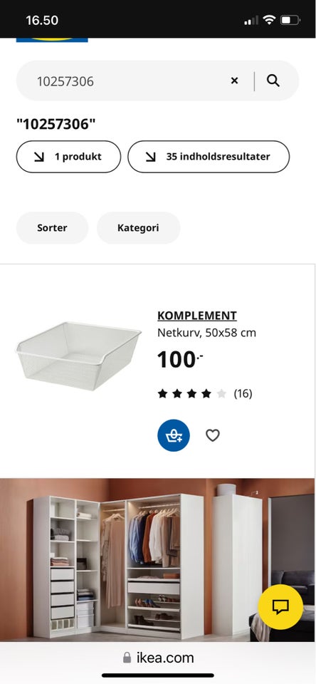 Tilbehør til skabe, Ikea