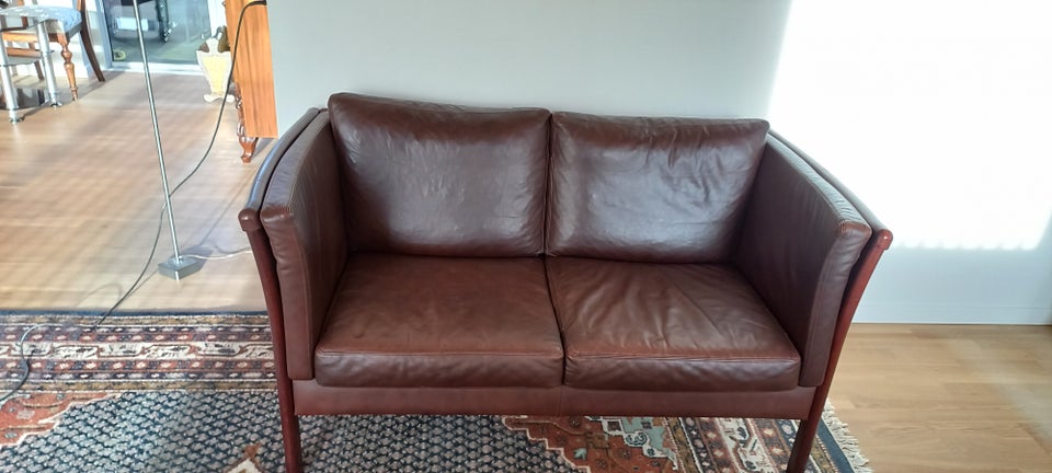 Sofa, læder, 2 pers.