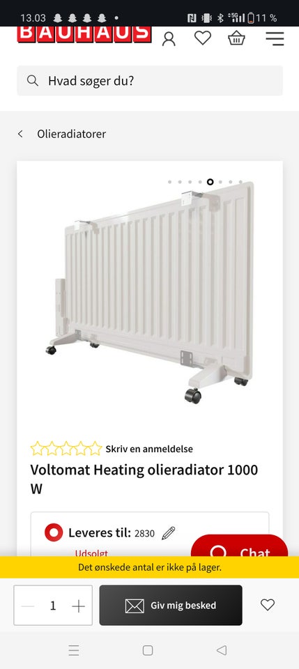 Olieradiator, Voltomat 1000 w