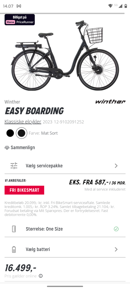 Damecykel Winther Easy Bording