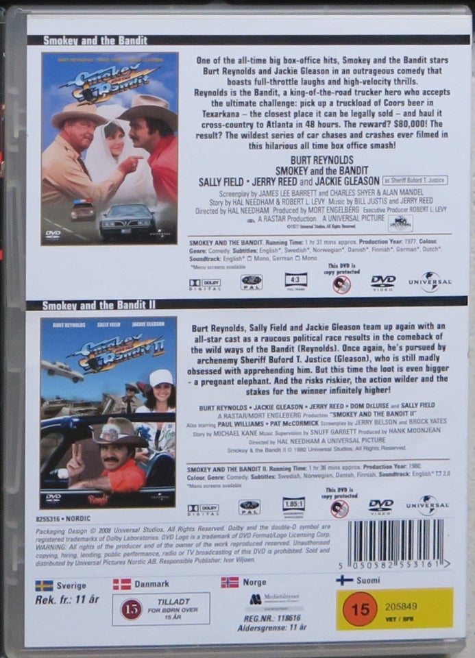 Smokey and The Bandit, DVD, action