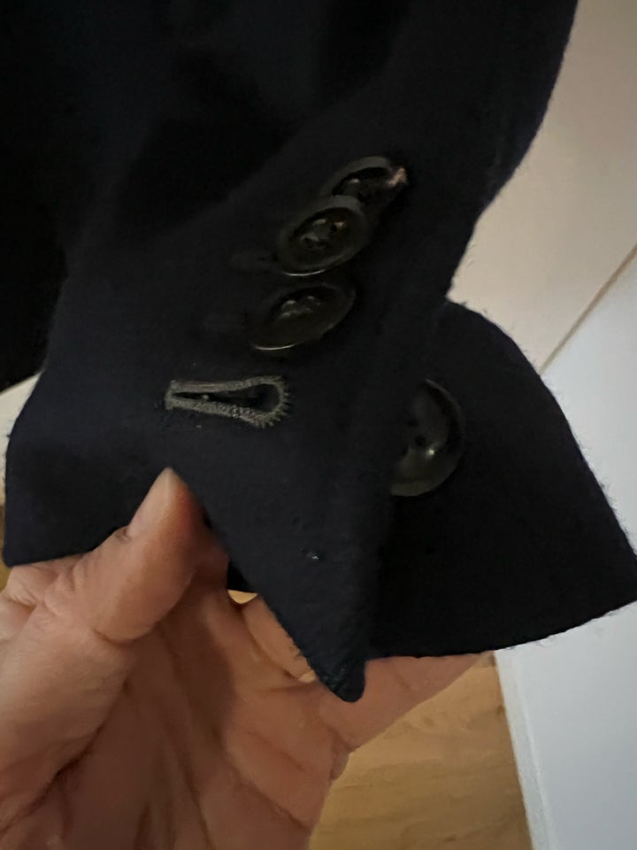 Uldfrakke, str. L, Black Lapel