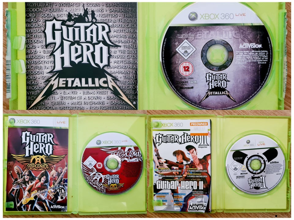 3 x Guitar Hero Xbox 360