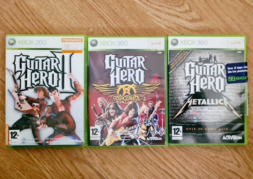 3 x Guitar Hero Xbox 360