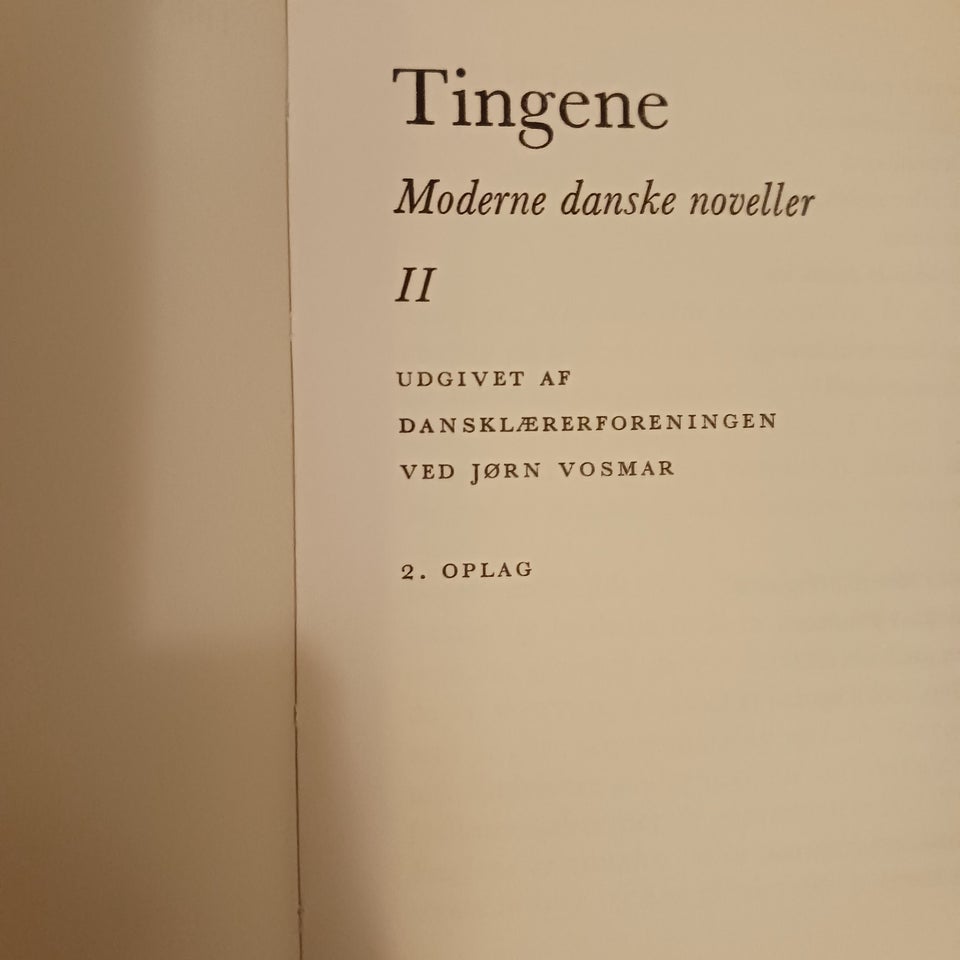 TiNGENE - Moderne Danske Noveller