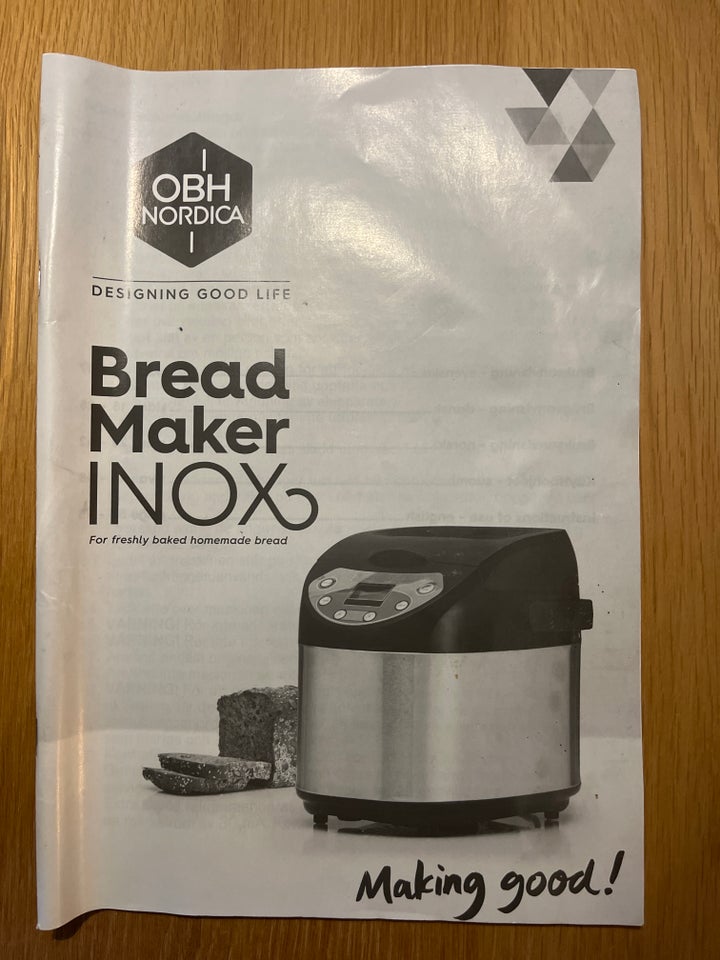 OBH INOX bagemaskine, OBH