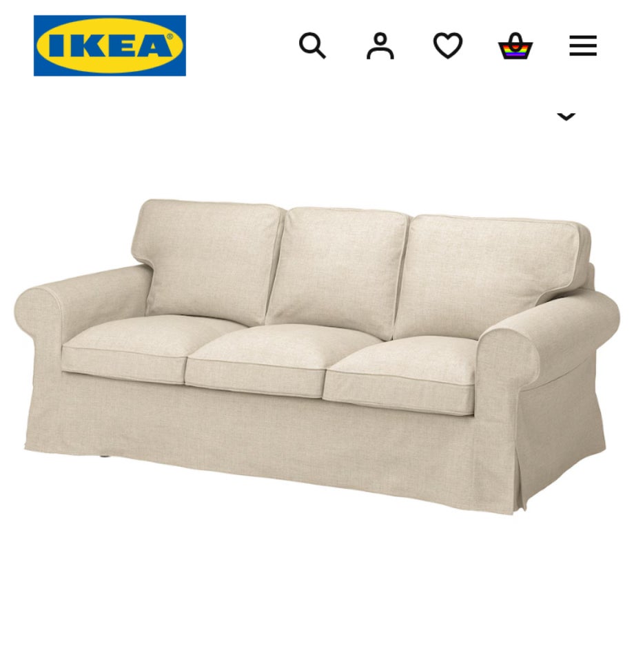 Sofa stof 3 pers